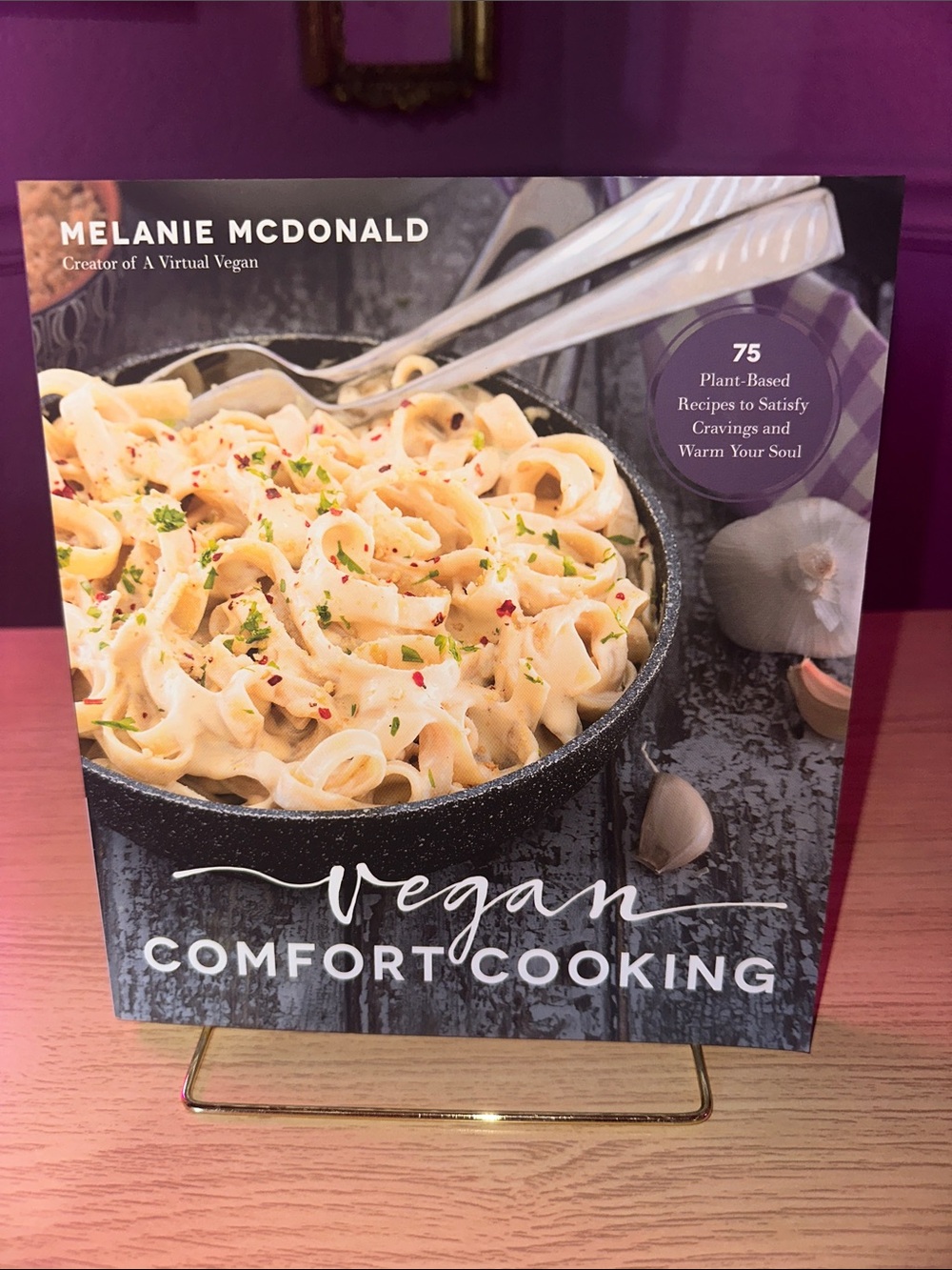 Vegan Comfort Cooking Cookbook - Purple Cover